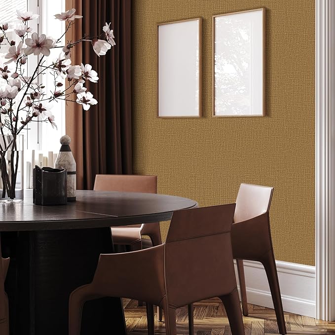 WADILE Grasscloth Peel and Stick Wallpaper 15.7in x 787.4in, Textured Contact