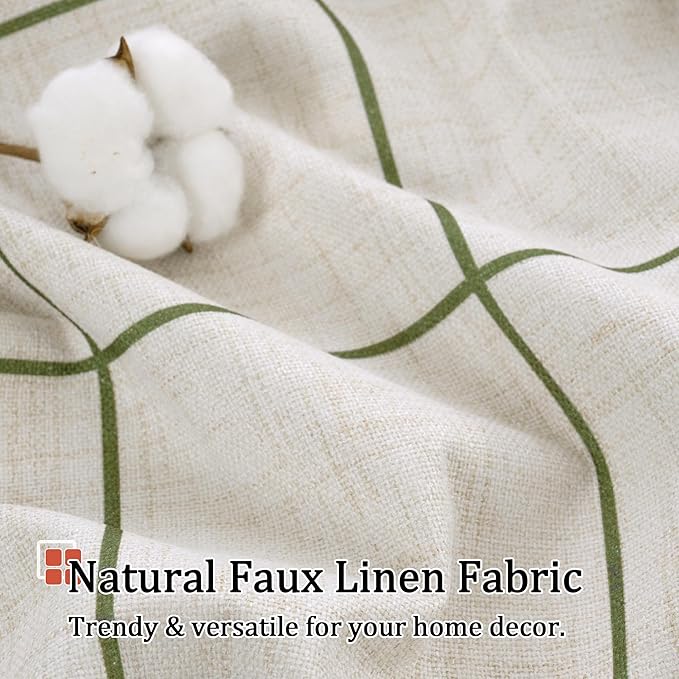 Lajode Plaid Patterned Curtains Thermal Insulated