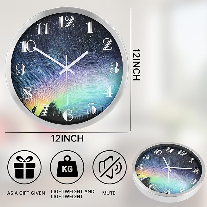 Wall Clock Modern 12 Inch Battery Operated Wall Clocks