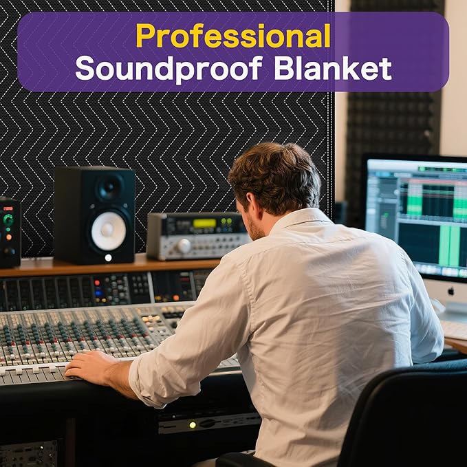 2 PCS Extra Large Sound Dampening Blanket, Noise Cancelling Studio Acoustic