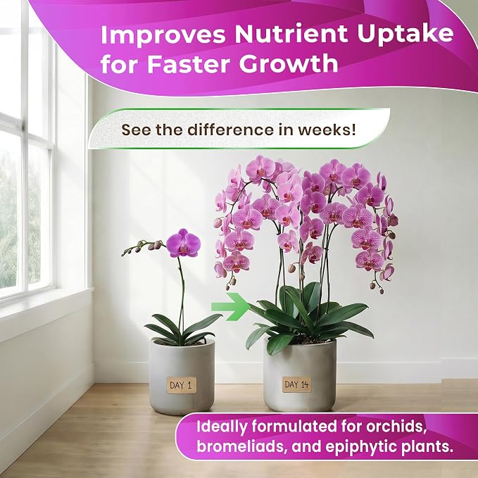 Professional Orchid Soil Mix Ready to Use Extra Large 8.2 Quarts, Premium Potting Soil for Orchids Bromeliads Epiphytic Plants, Fast Draining Blend Lava Calcined Clay Pinebark Made in USA