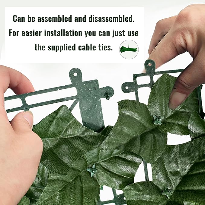 Artificial Ivy Privacy Fence Screen: 80 "x 120" Anti-Ultraviolet Artificial