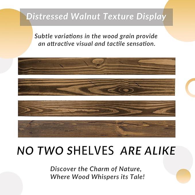Floating Shelves 48 inch Long 8 "deep Set of 2, Heavy Duty Wood Wall Mounted