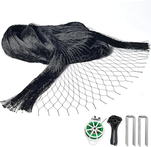 9 x 50 FT Bird Netting for Garden, 1" Square Mesh Size Heavy Duty Nylon Chicken Coop Netting for Blueberry Bushes, Fruit Trees and Vegetable Against Birds, Deer, Squirrels (9X50FT)
