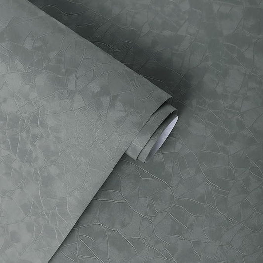 Yasinet Peel and Stick Wallpaper Removable Wallpaper Modern Grey-Green Embossed