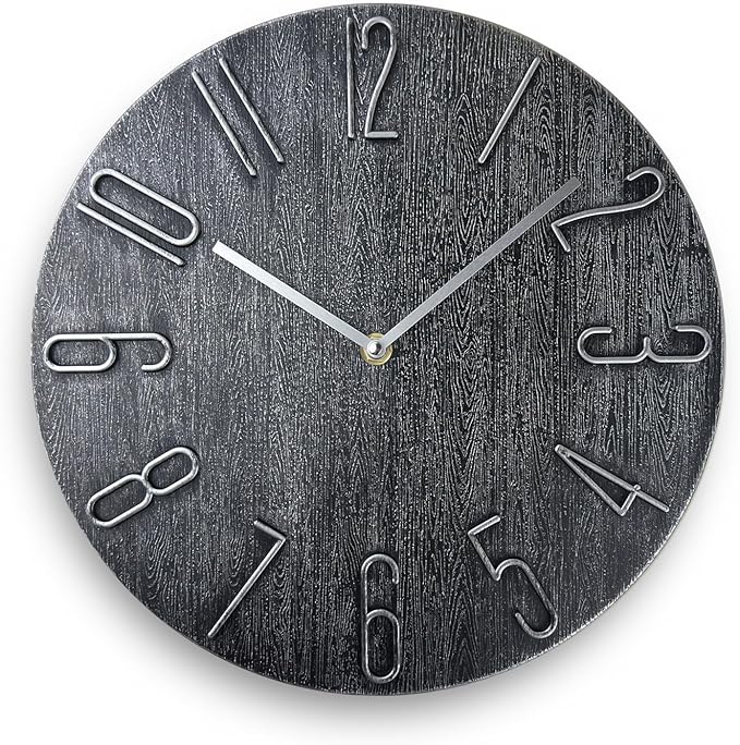 Wall Clock, Silent Clock, Wall Clocks Battery Operated， 12 inch Modern Wall