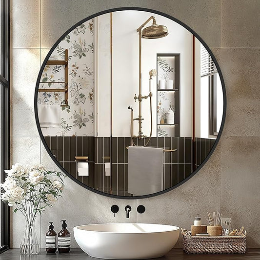 Black Bathroom Mirrors for Wall