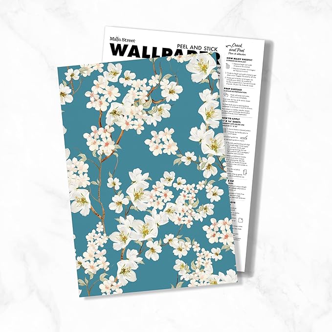 Main Street Peel and Stick Wallpaper Eco-Friendly Sheets 12 Pack, 11 X 16 Inch