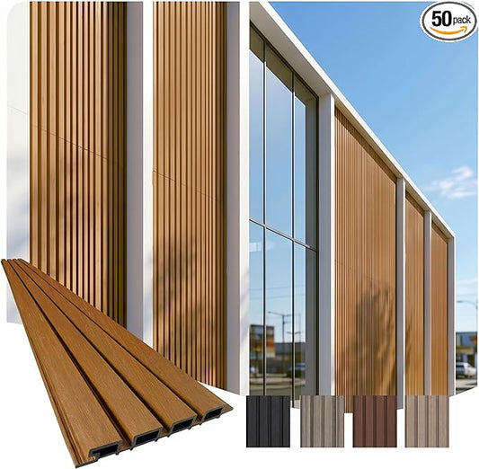 From Plain to Beautiful in Hours WPC Exterior Wall Slat Panels Waterproof