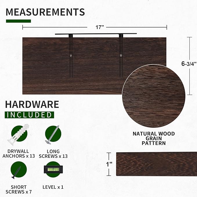 Marsmiles Wood Floating Shelves