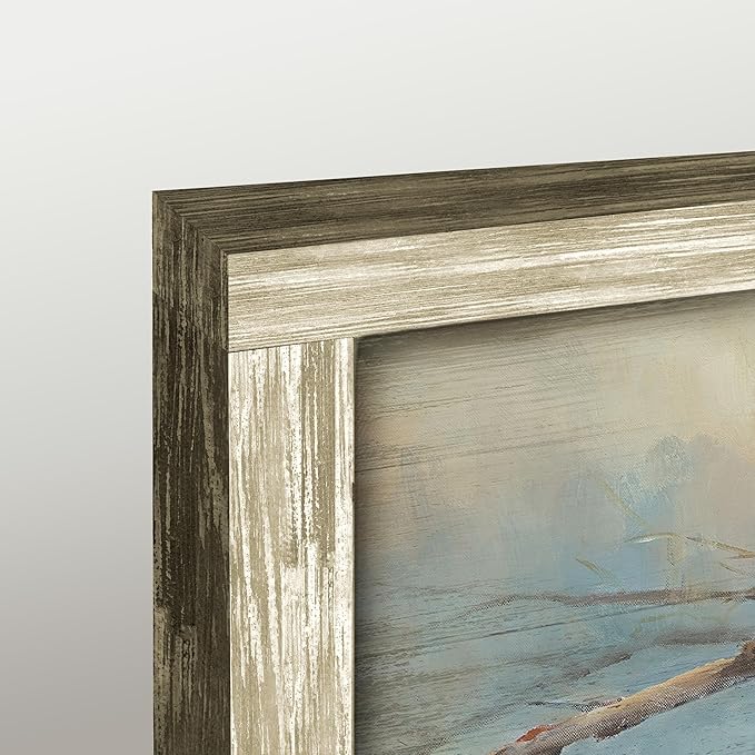 Colorful BlueBird Wooden Wall Art: Rustic Bird Framed Painting Vintage Sparrow Picture Cute Chickadee on Flower Branch Prints Countryside Artwork Decor for Living Room Bedroom Farmhouse