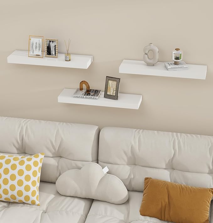 Vervida® White Floating Shelves