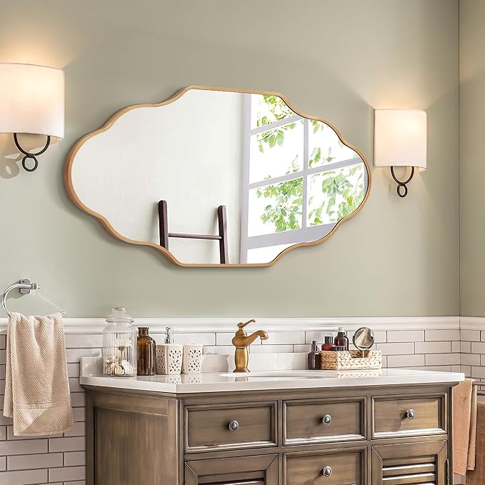 Scalloped Mirror for Bathroom