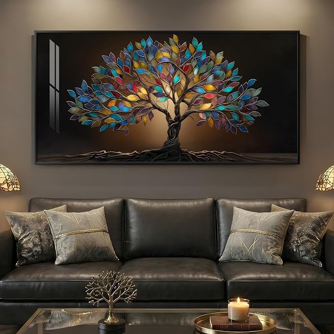 Large Framed Tree of Life Wall Art