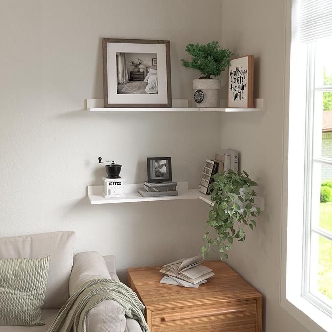 WOPITUES Floating Shelves, Wall Mounted Shelves