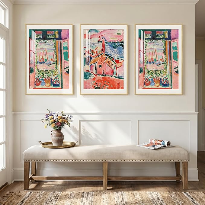 Large Framed Matisse Wall Art for Living Room, Vintage Retro Aesthetic Wall