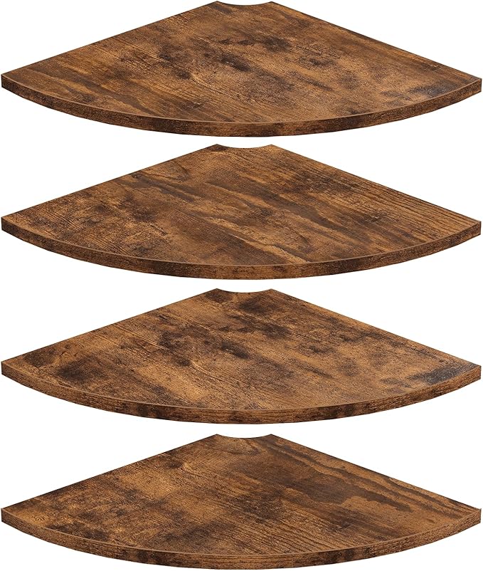Homode Corner Wall Shelf, 12 Inch Wide Round Corner Floating Shelves