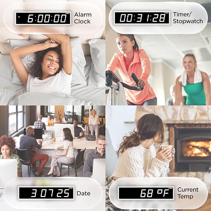Ivation Oversized 36" Large Digital LED Clock | Big Digital Clock