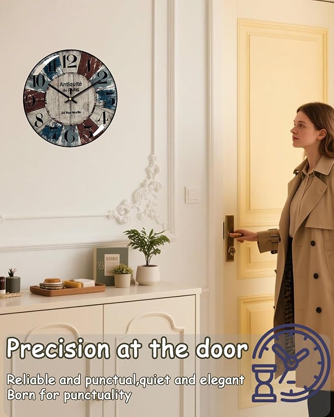 Decorative Wall Clocks Batterys Operated, Retro Wall Clock
