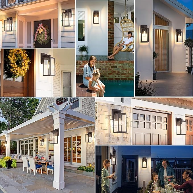 MAXvolador Outdoor Wall Sconce, Exterior Waterproof Wall Lantern Light Fixture