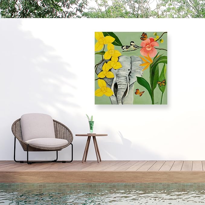 Trademark Fine Art Outdoor Canvas Art - Isabelle Ri 'Gentle Giant' Wall Art for Outdoor Spaces, Patios, or Gardens
