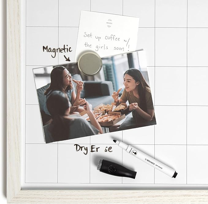 U Brands Rustic Monthly Dry Erase Board
