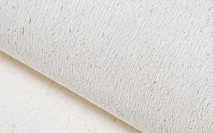 Natural White Wallpaper Grasscloth Textured Peel and Stick Wall