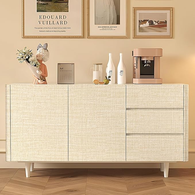 Amiya Grasscloth Cream Wallpaper Peel and Stick Beige Faux Fabric Linen Contact