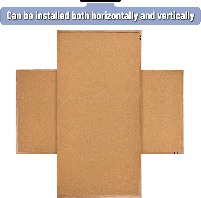 Mr. Pen- Cork Board, Wood Frame, Cork Bulletin Board, Push Pin Board, Cork