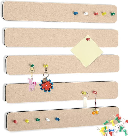 5 Pack Felt Pin Board Bar Strips Bulletin Board