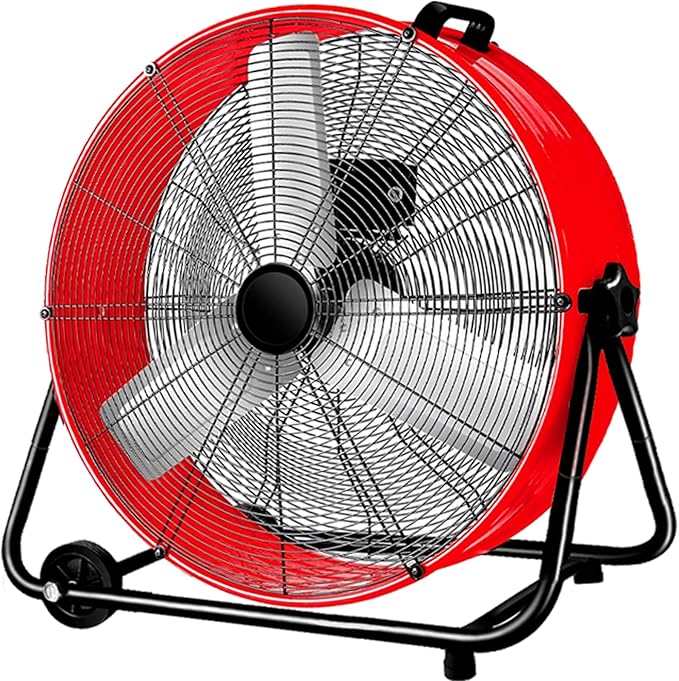 Bestronair 24 Inch High Velocity Drum Fan, 8100CFM Heavy Duty Industrial Floor Fan for Garage, 360Â° Tilt Metal Shop Fans with 3 Speeds for Warehouse, Factory, Commercial, Basement, Workshop, Gym