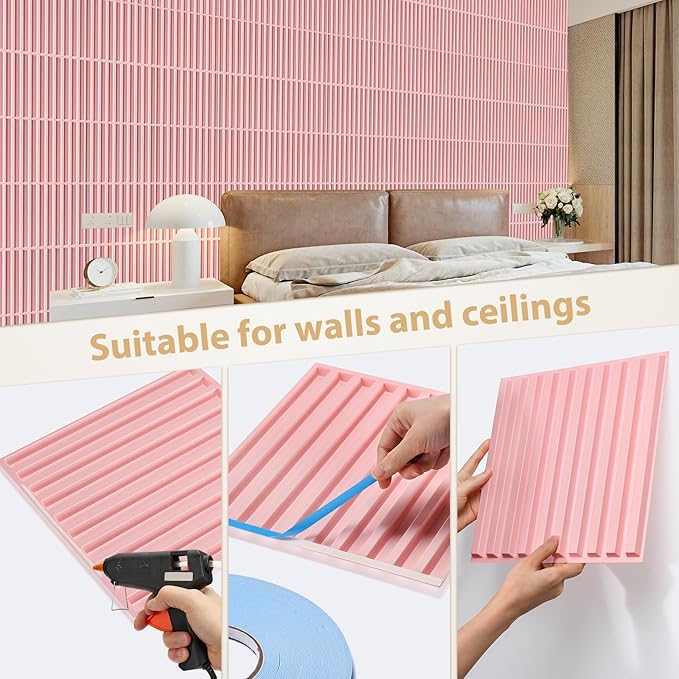Heikki 30 Pack 3D Wall Panel for Interior Wall Décor, PVC Flower Textured Wall