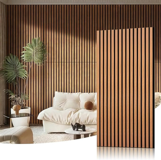 Wood Slat Acoustic Wall Panels-3D Fluted Sound Absorbing Panel