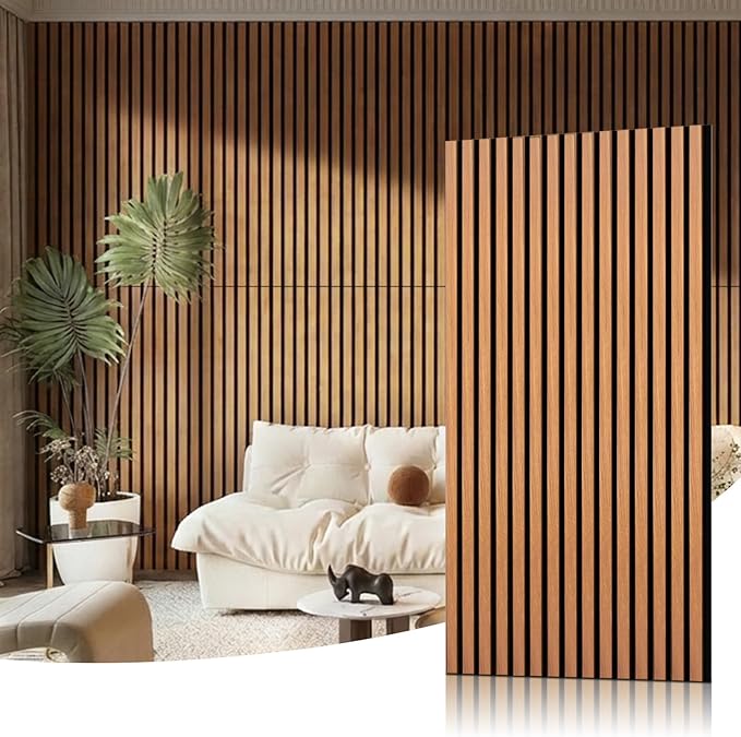 Wood Slat Acoustic Wall Panels-3D Fluted Sound Absorbing Panel