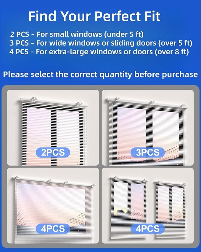 Over-Blinds Curtain Rod Brackets