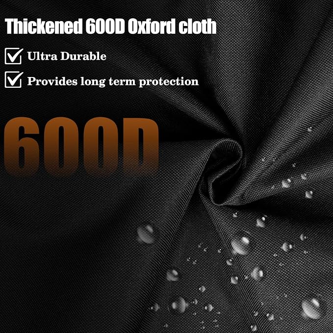 QuliMetal Grill Cover for Traeger Ironwood 885 Wood Pellet Grill, BAC513, Heavy Duty Premium Waterproof Fade Resistant Outdoor BBQ Grill Cover with Elastic Drawstrings, Full Length, Black