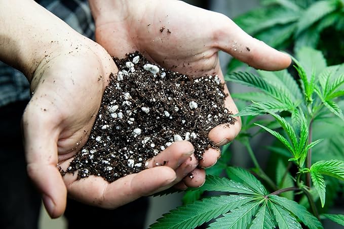 Gardenera Premium JUST-ADD-Water Potting Soil Mix - Optimal Nutrient-Rich Blend for Thriving and HIGH-Yield Herbal Plants - 4 Quart