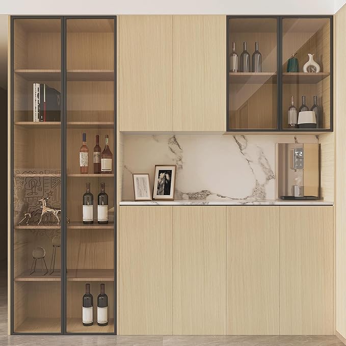 BOMENG Large White Oak Wood Wallpaper Light Oak Contact Paper Peel and Stick