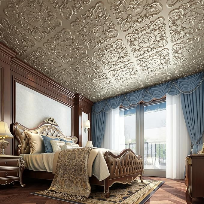 Art3dwallpanels 12 Pack Drop Ceiling Tiles, 24 x 24 Inch High Grade PVC 3D Wall
