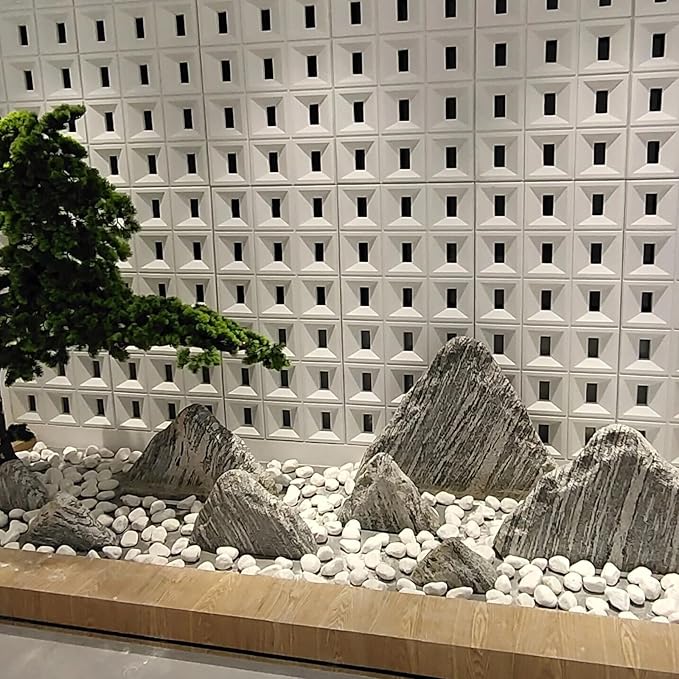 FANTIAN 40 lbs White River Rocks for Garden, 2-3 Inch Large Aquarium Gravel. Decorative Stones for Plants, Vases, Cactus, Landscaping and Home Decor