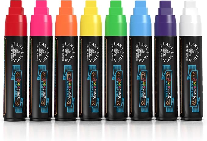 LANA & LUCA Jumbo Liquid Chalk Markers Square Tip