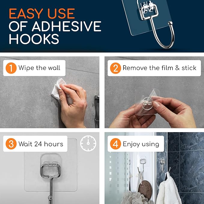 GLUIT Adhesive Large Wall Hooks