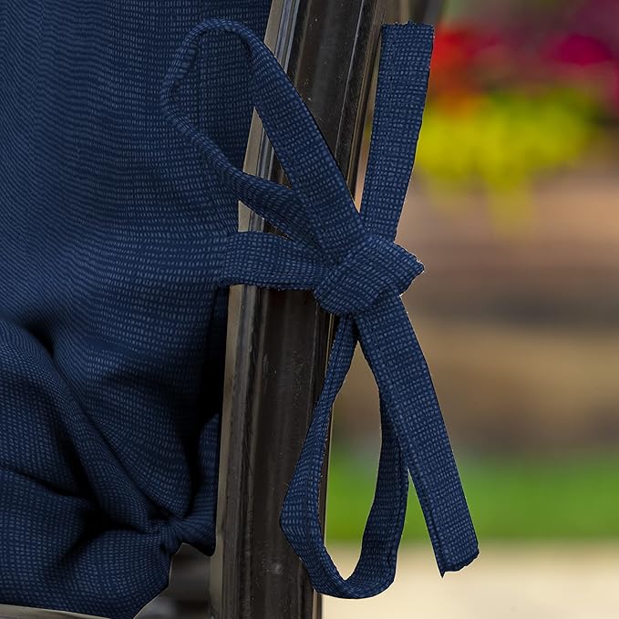 Arden Foam Outdoor Dining Chair Cushion, 20 x 44, Premium High-Density Foam, Never Flattens, Weather-Proof for Outdoor Chairs, Sapphire Blue Leala