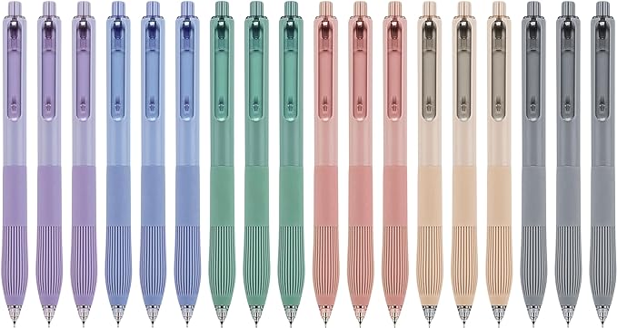 Linbsunne Gel Pens Black Ink Pens for Office 0.5mm Fine Point Pens Smooth Writing Retractable Work Pen (18-count)
