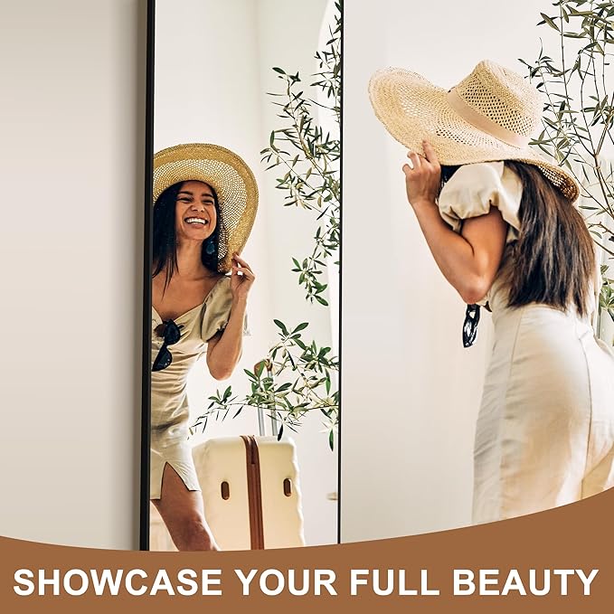 Delma Full Length Mirror, Wall Mounted, Freestanding or Leaning, Rounded