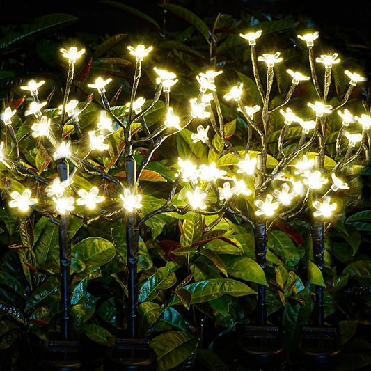 Solar Garden Lights Outdoor,Solar Lights Outdoor Decorative Waterproof for Outside 8Pack,160Led Solar Flowers Garden Decor, Yard Pathway,Patio Fairy Decorations,Gardening Gifts for Women Mom