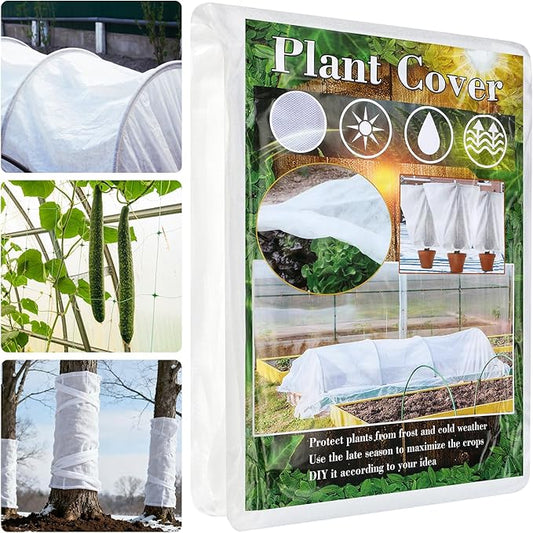 Plant Covers Freeze Protection 6.6 ft x 16 ft Floating Row Cover 1oz/ydÂ² Garden Fabric Plant Cover for Winter Frost/Sun Pest Protection