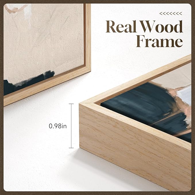 Framed Neutral Abstract Wall Art