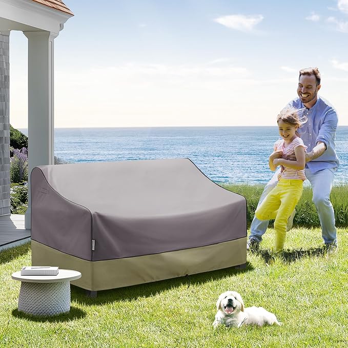 KylinLucky Outdoor Patio Sofa Cover fit 104 x 40 x 35 inch, 103 x 39, 102 x 38 Waterproof Weatherproof Heavy Duty 600D Garden Furniture Cover for Outside Sofa Couch