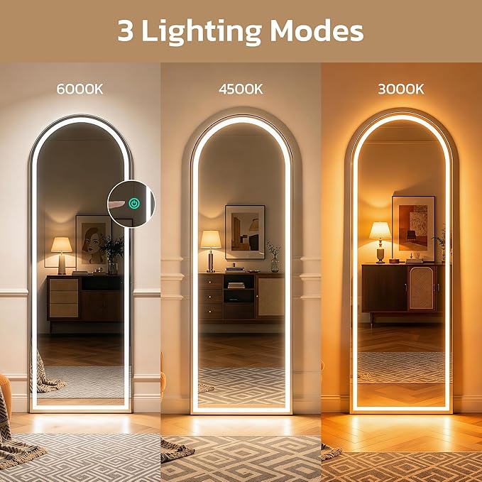 63"x20" Arched Full Length Mirror